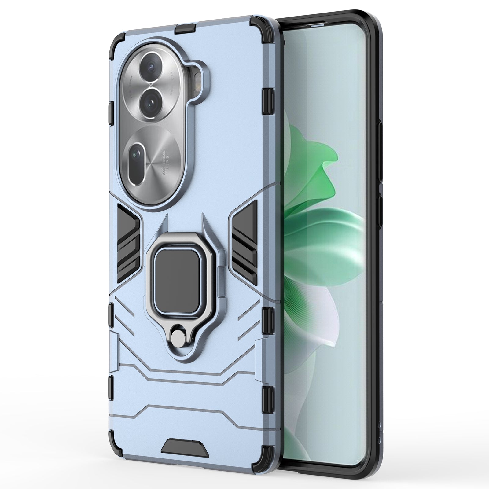 For Oppo Reno11 Pro 5G (Global) Case Ring Holder Kickstand PC+TPU Phone Cover For Oppo Reno11 Pro 5G (Global) Case Ring Holder Kickstand PC+TPU Phone Cover